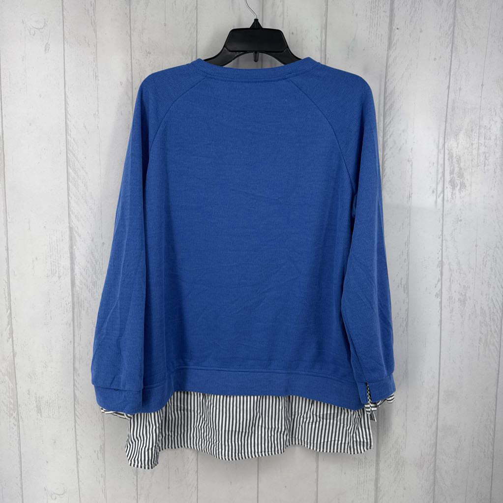 XL layered crewneck l/s top
