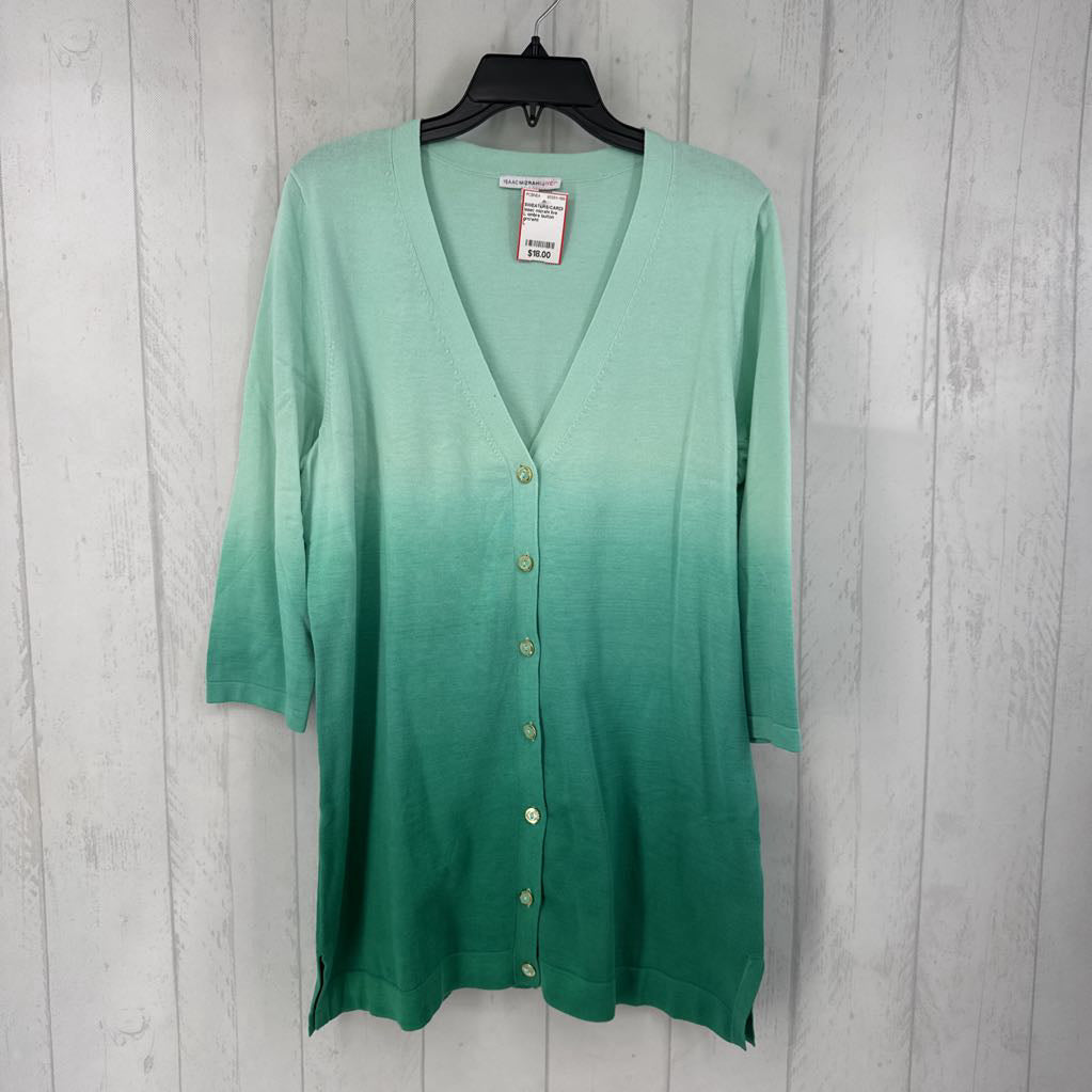 L ombre button down 3/4 slv cardi