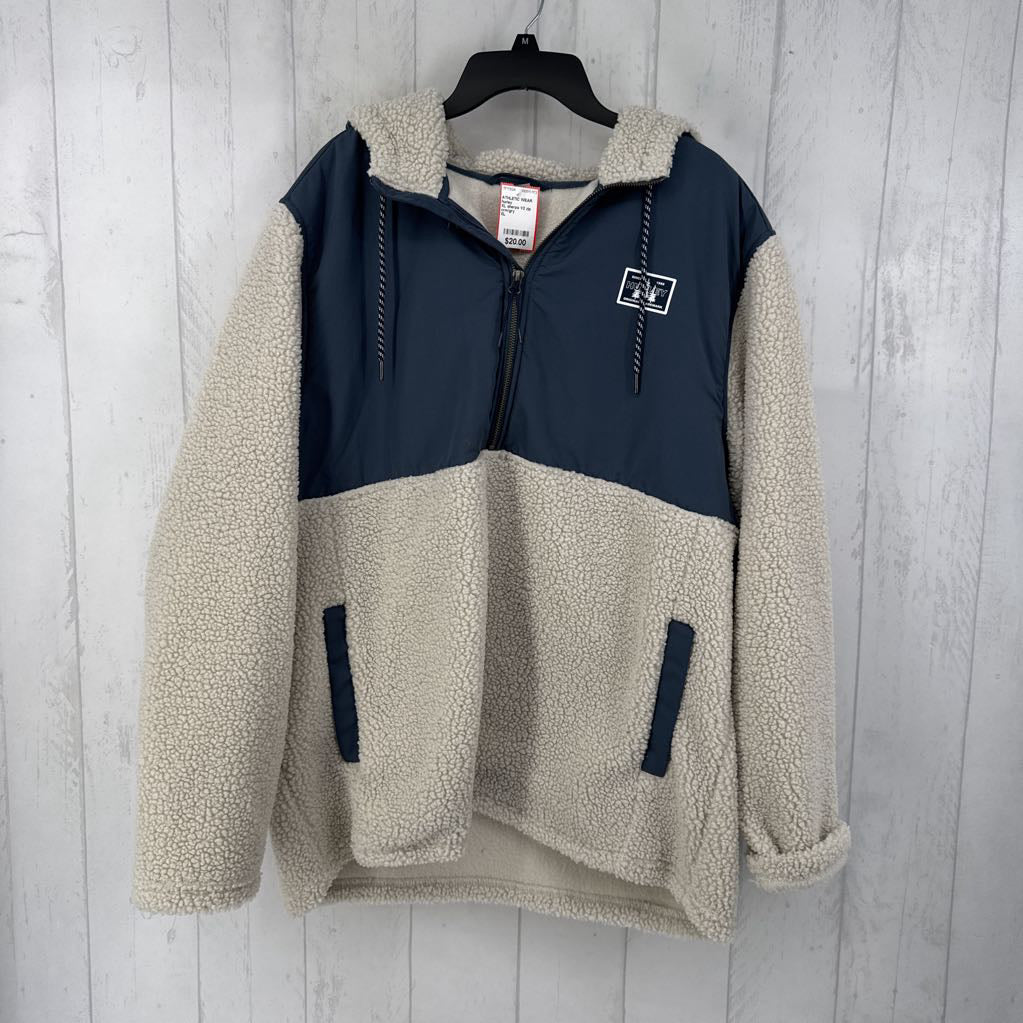 XL sherpa 1/2 zip pullover
