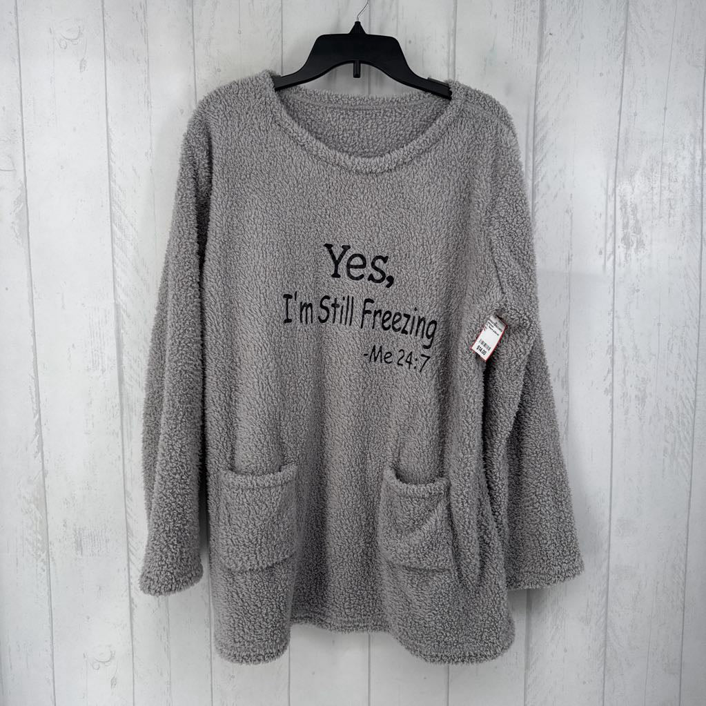 XL fleece pullover (yes i'm still freezing)