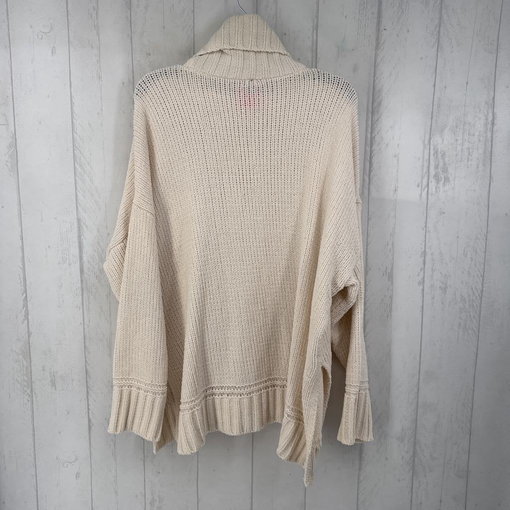 L cowl neck sweater