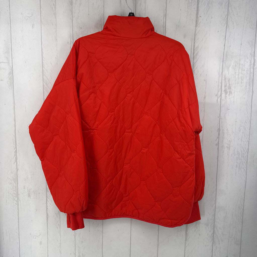 M nylon quilted pullover