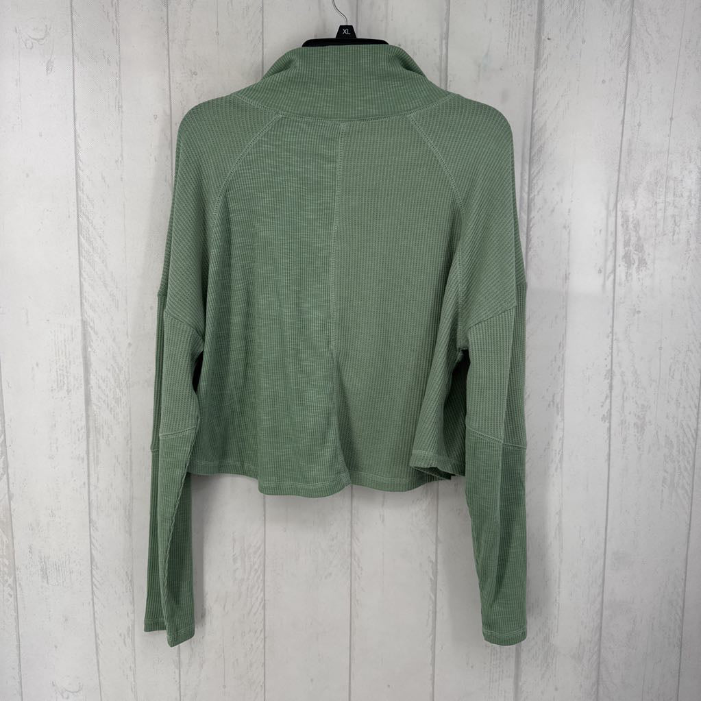 L waffle knit l/s top