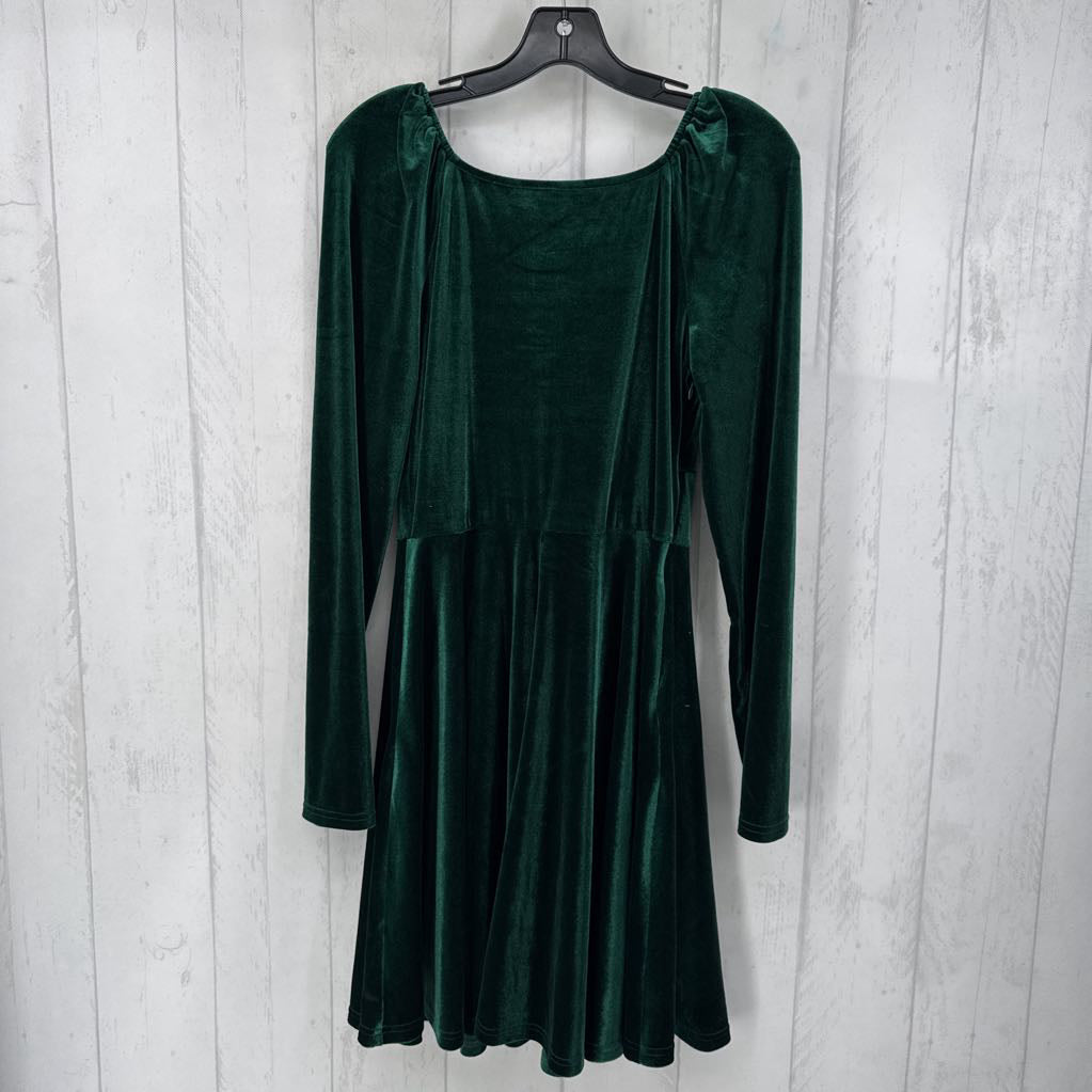 S crossover l/s velour dress