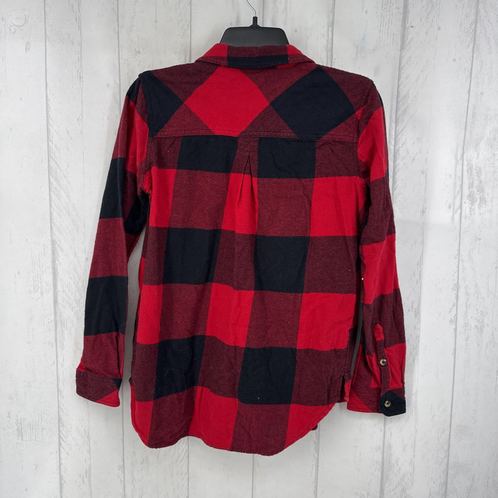 M plaid button down l/s top