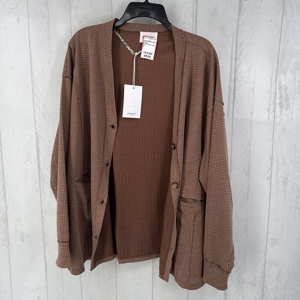 M waffle knit cardi