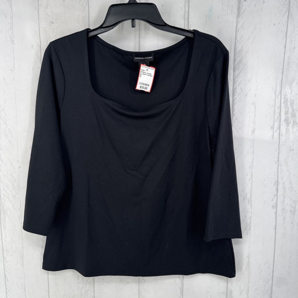 XL square neckline 3/4 slv top