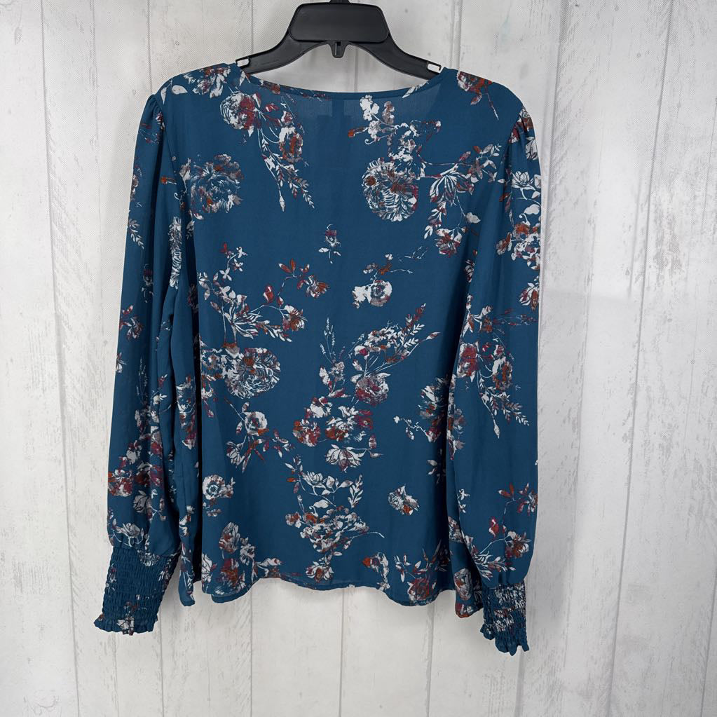 XL flo print l/s top