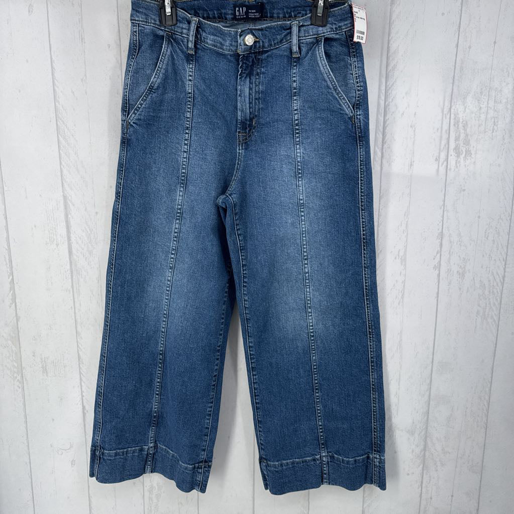 10 hi-rise wide leg crop jean