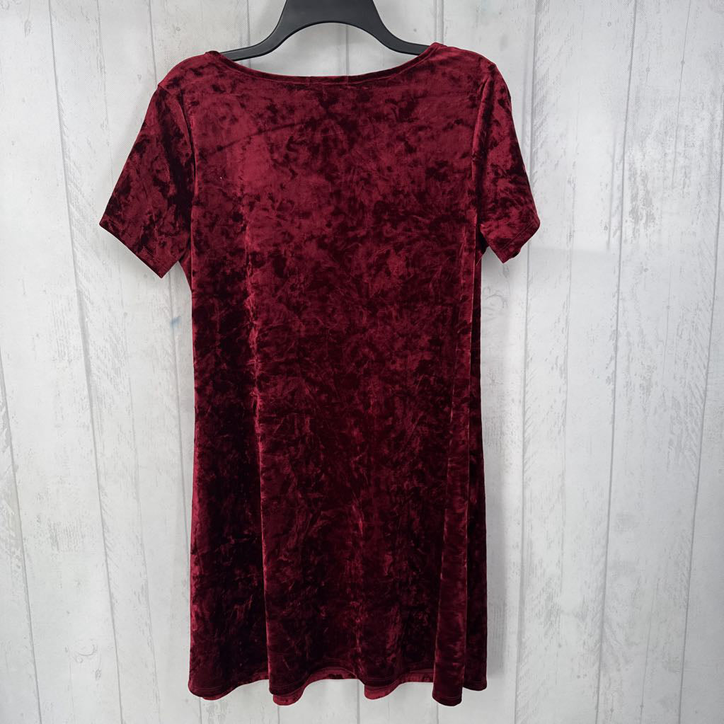 L crushed velvet s/s dress
