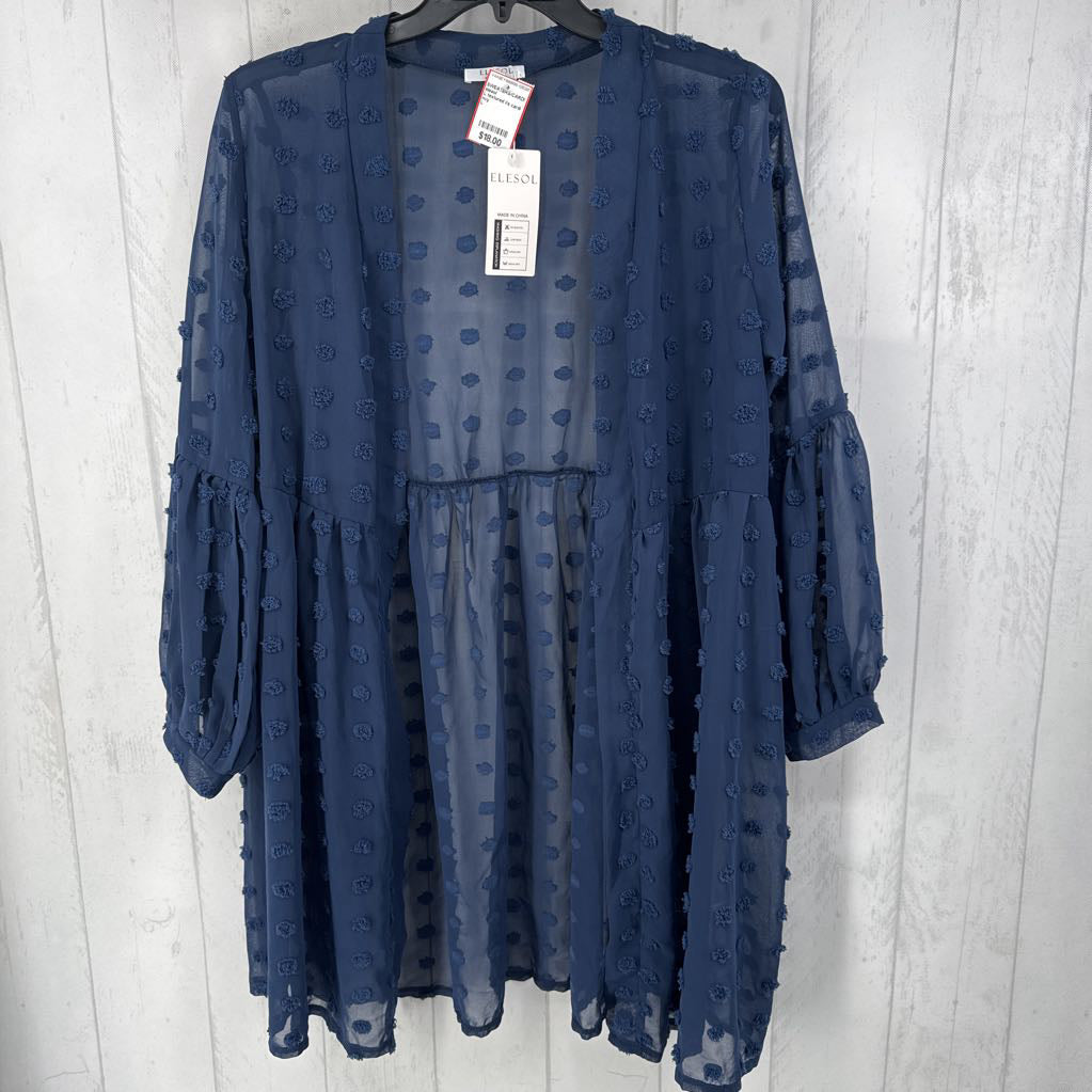 L textured l/s cardi