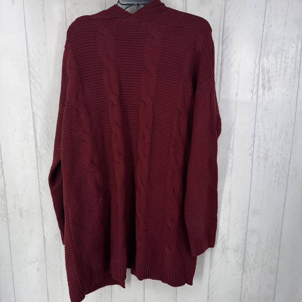 XL cable knit cardi