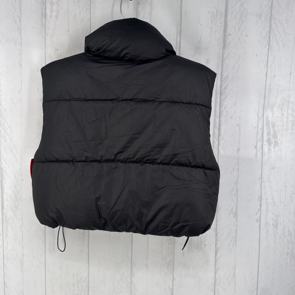M crop puffer vest