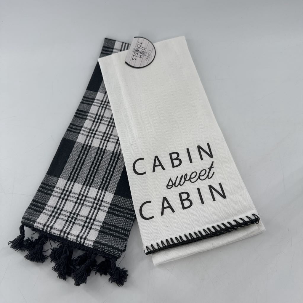 dish towels cabin sweet cabin