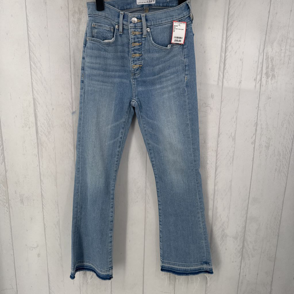 24 kick crop jean