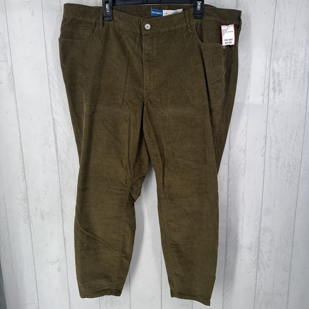 22 hi-rise corduroy pant