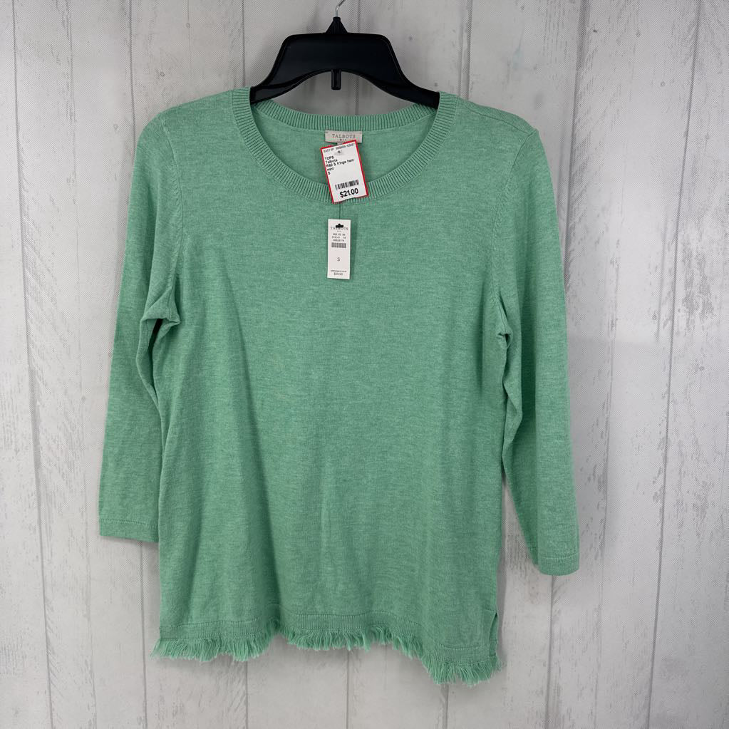 R60 S fringe hem 3/4 slv top