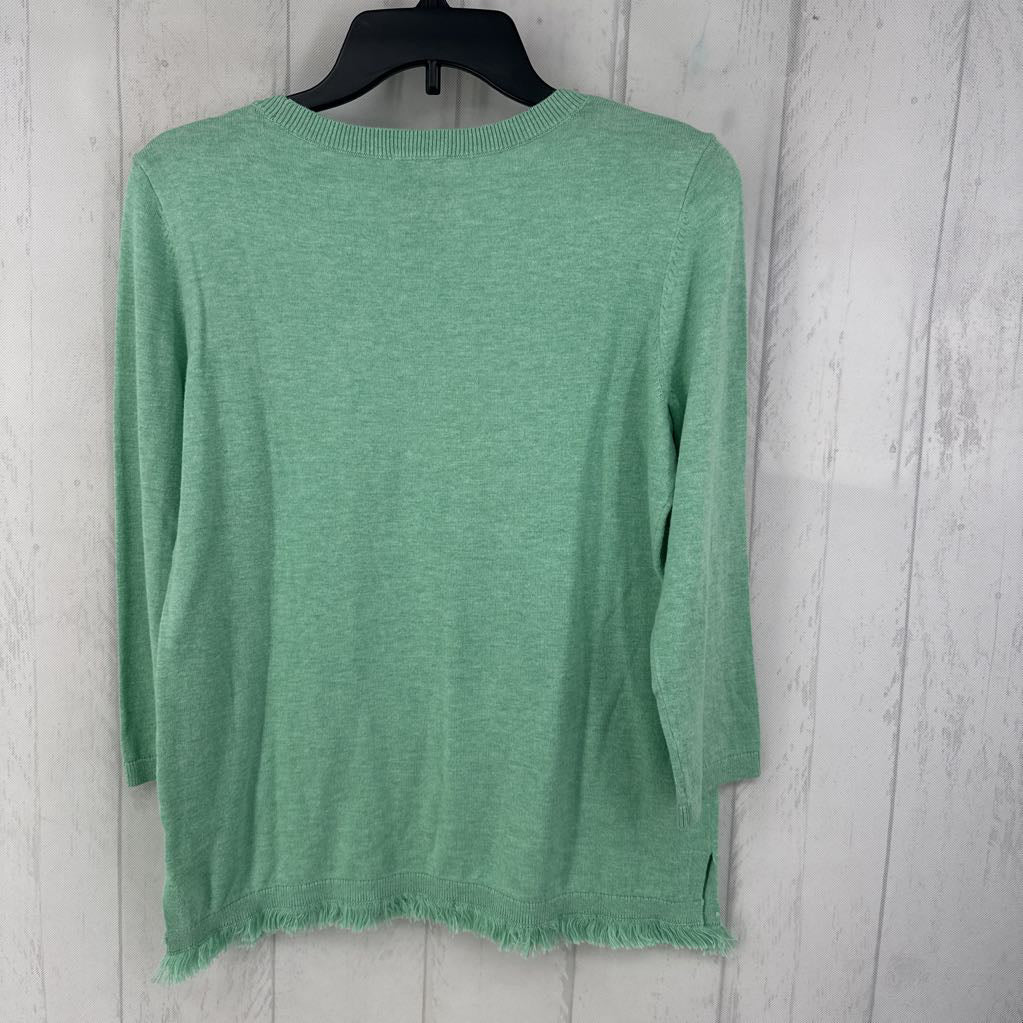 R60 S fringe hem 3/4 slv top