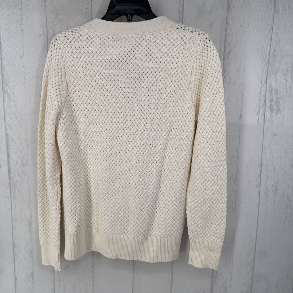 S basketweave button down cardi