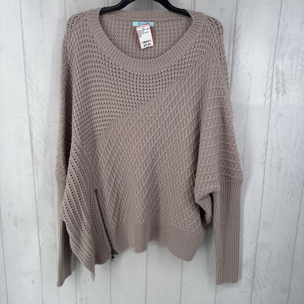 O/S mixed media sweater