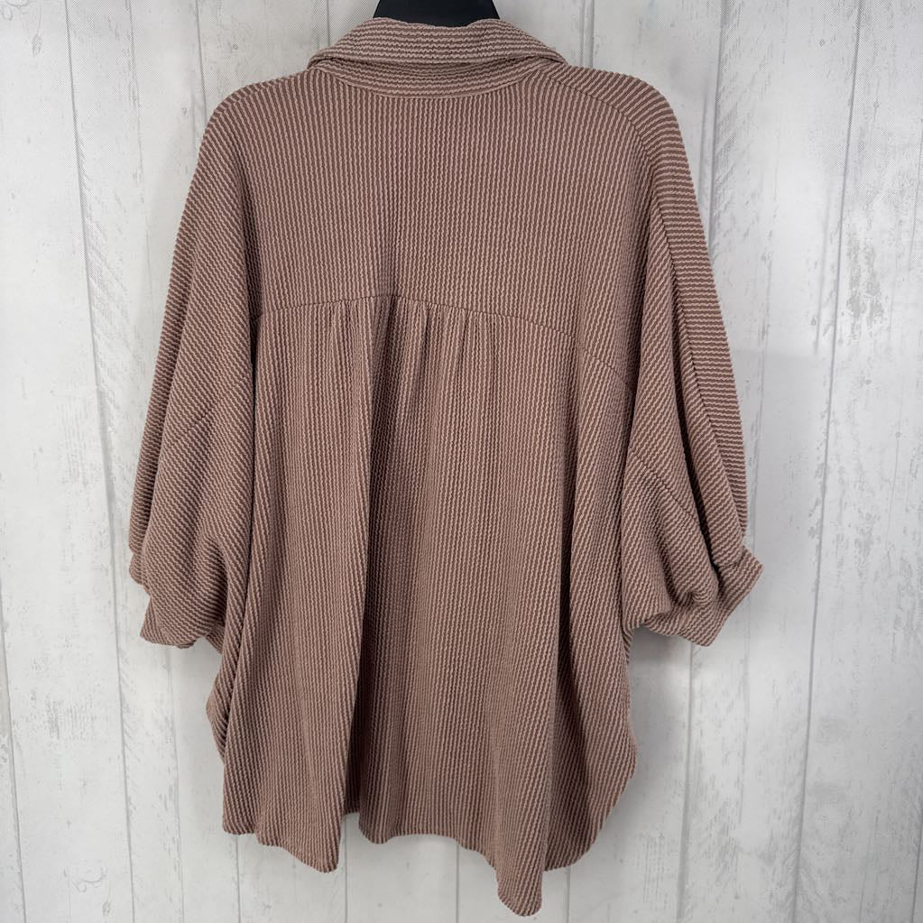 XL s/s ribbed button shirt