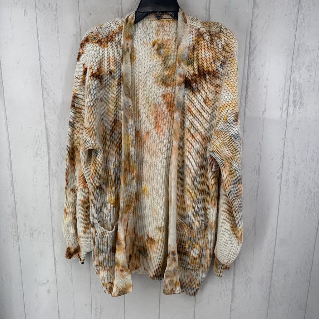XL l/s tie-dye open cardigan