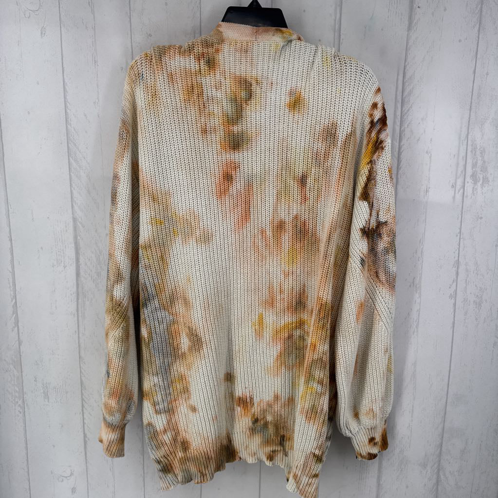 XL l/s tie-dye open cardigan