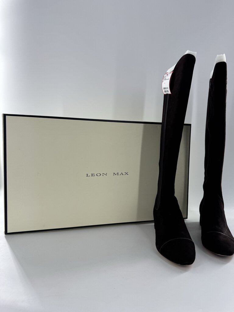 7 tall suede round toe boots