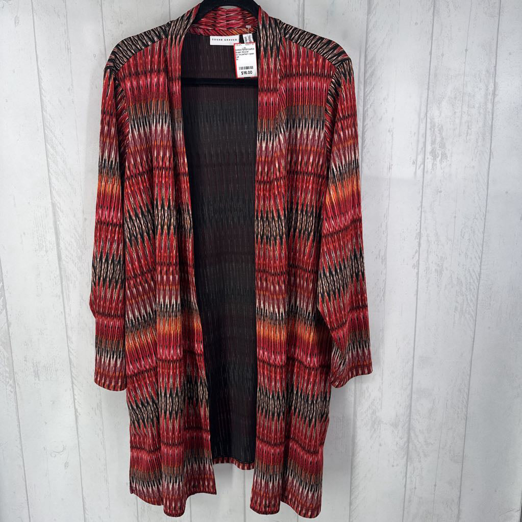 2x l/s pattern open cardigan