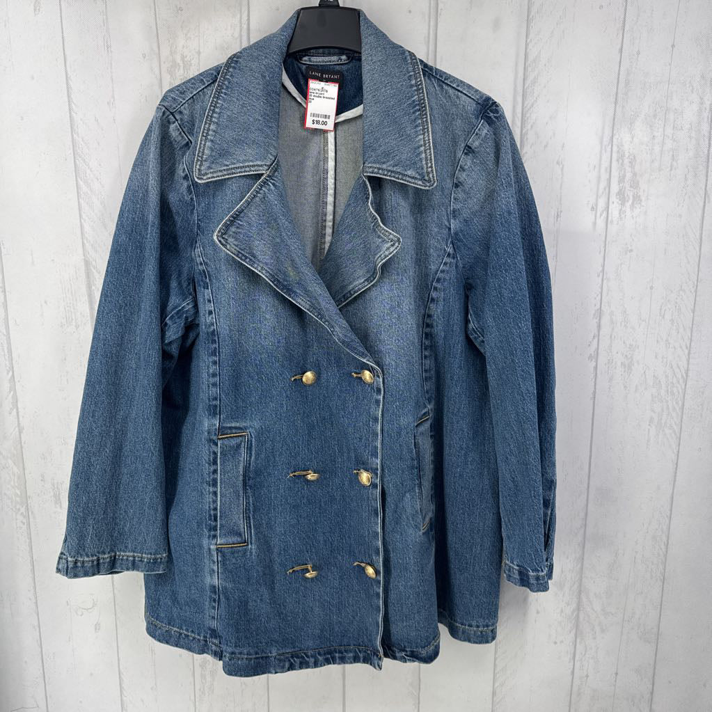 20 double breasted jean jacket
