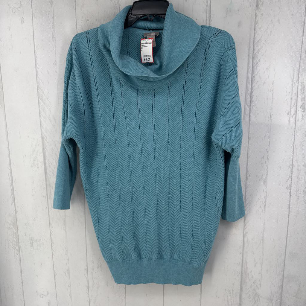 L cowl neck sweater
