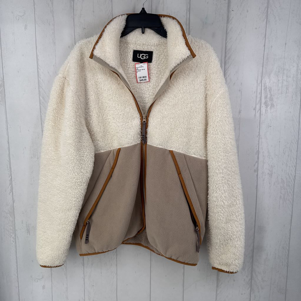 M sherpa zip-up jacket