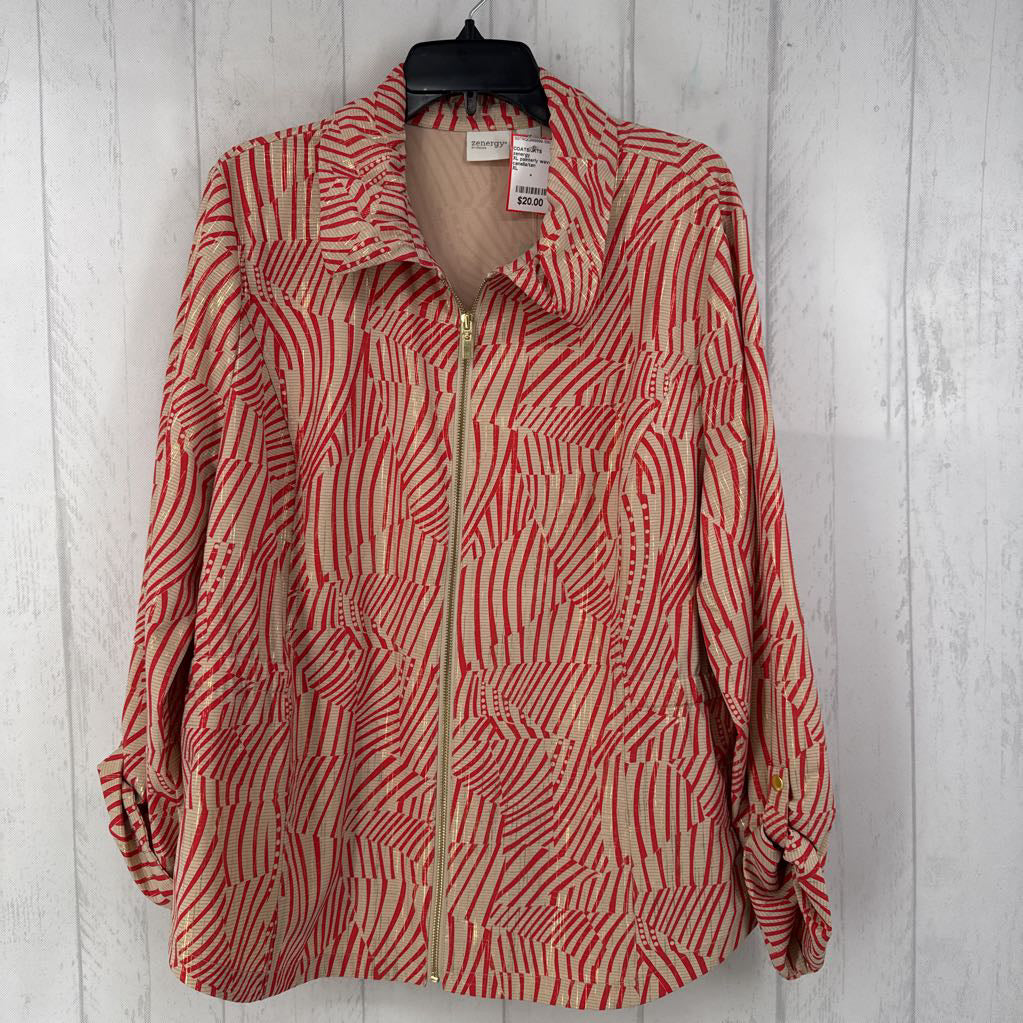 XL painterly waves jacket