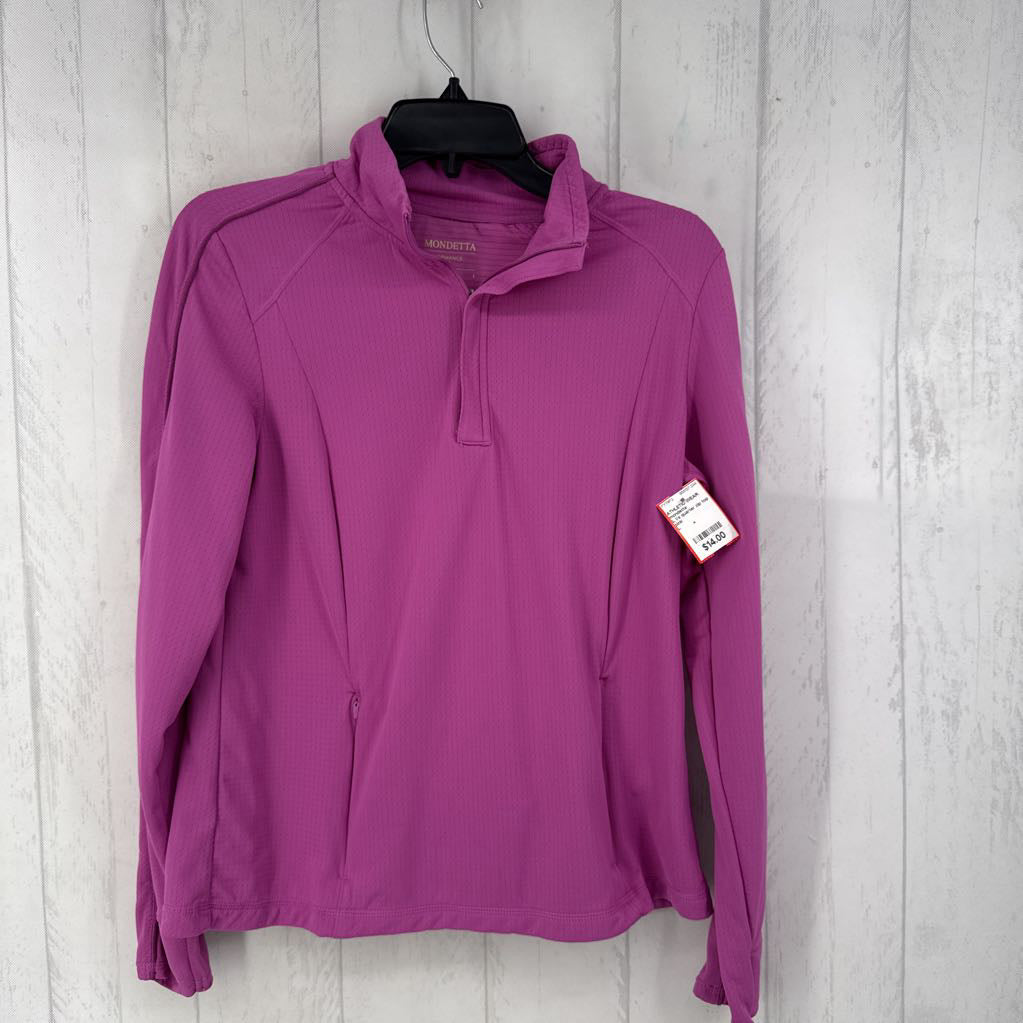 L l/s quarter zip top