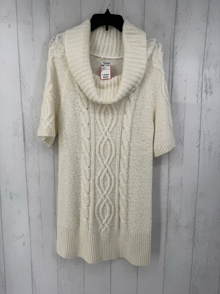 XL cable knit cowl neck sweater dress