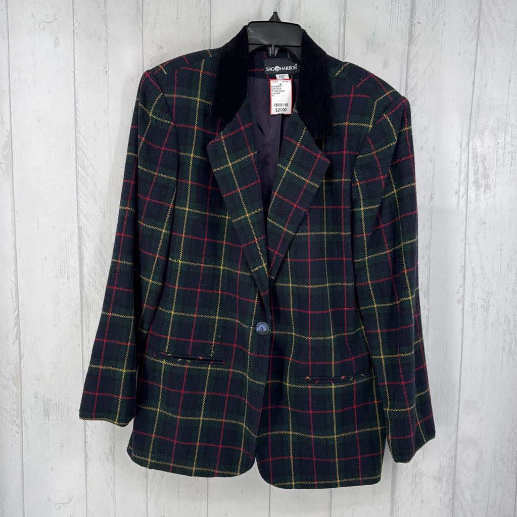 14 plaid blazer