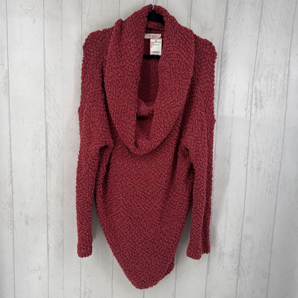 1XL boucle cowl neck sweater