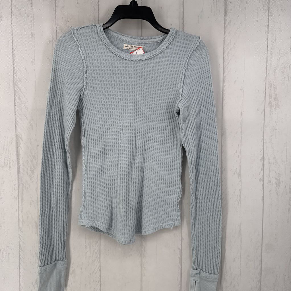 S waffle knit l/s tee