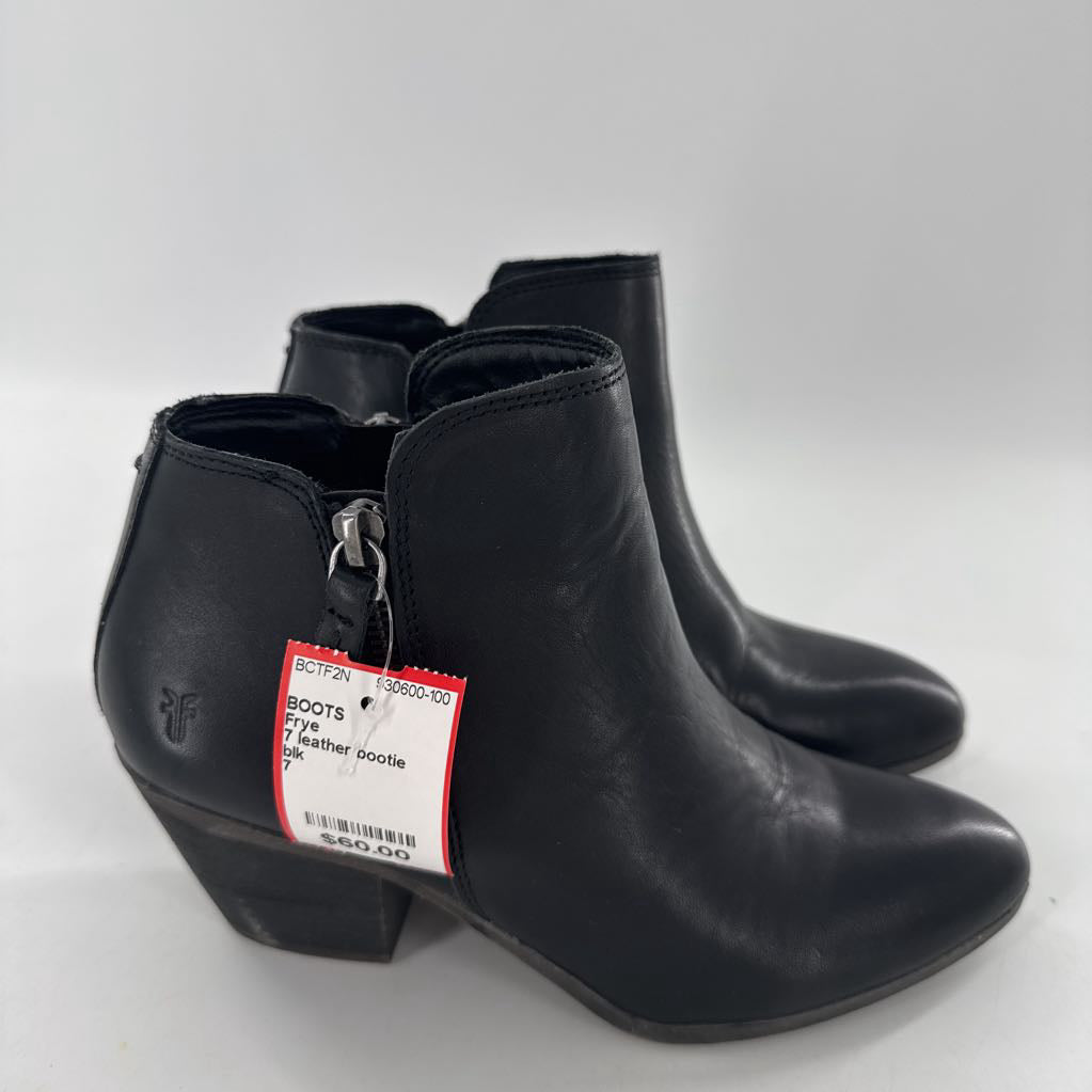 7 leather bootie