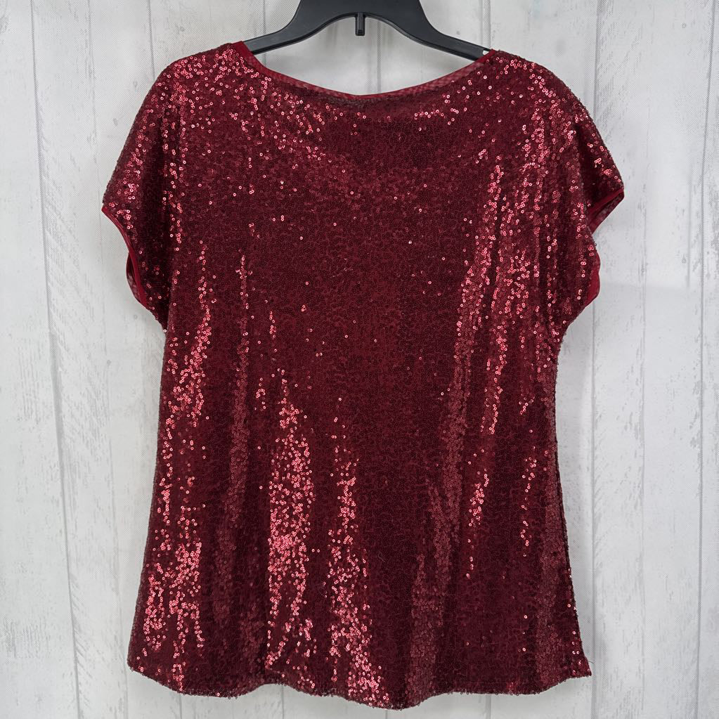 L sequin s/s top
