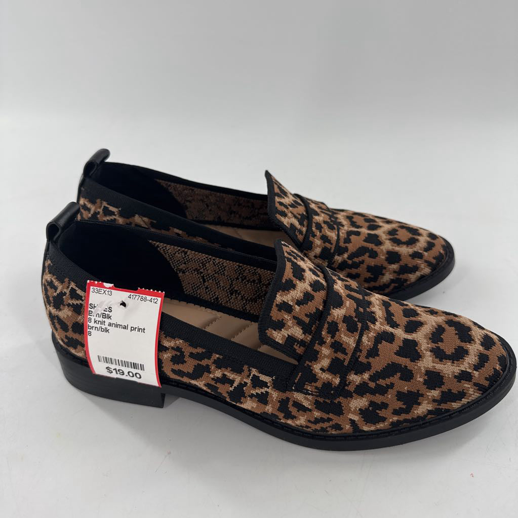 8 knit animal print loafer