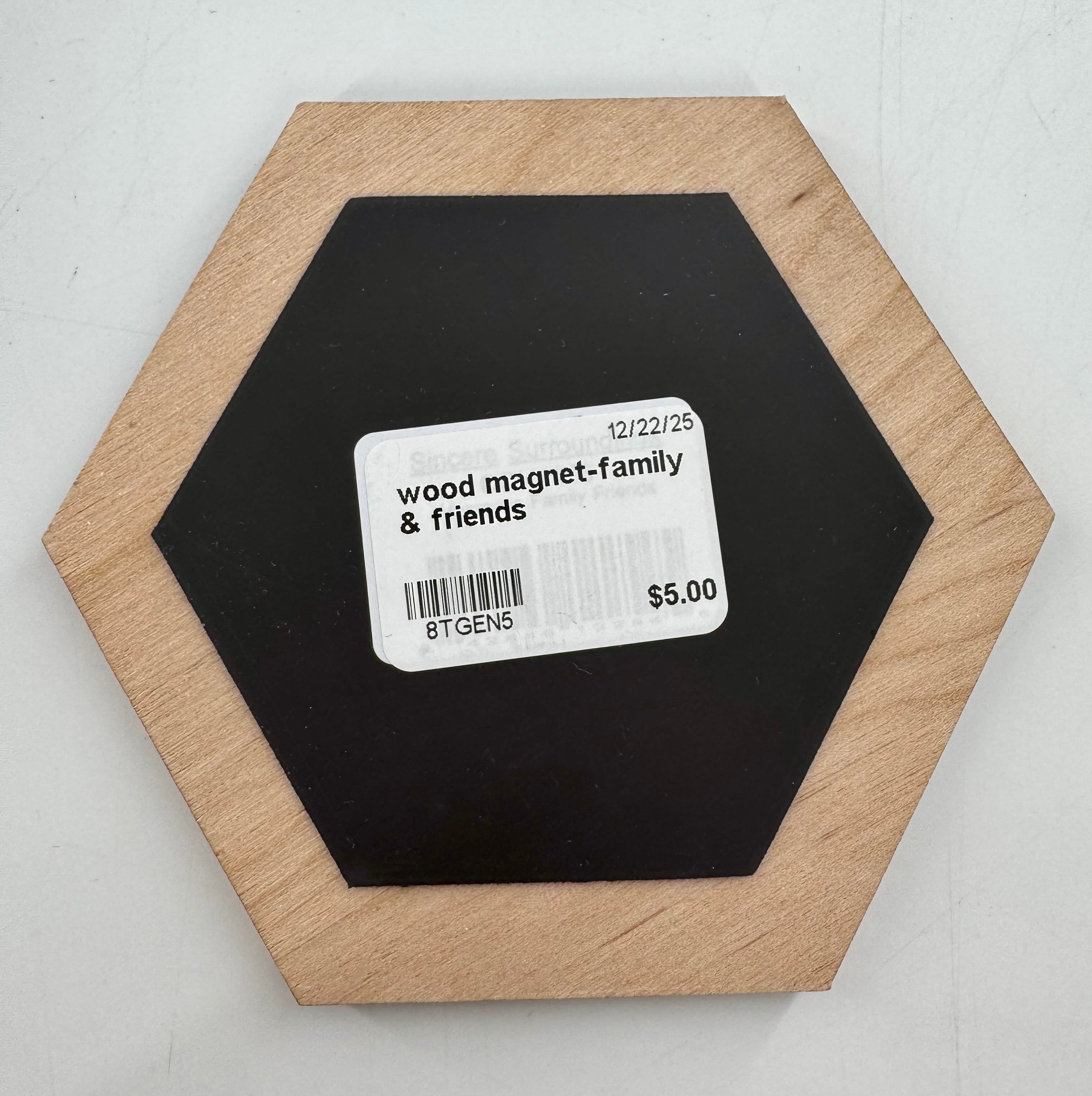 wood magnet-family & friends