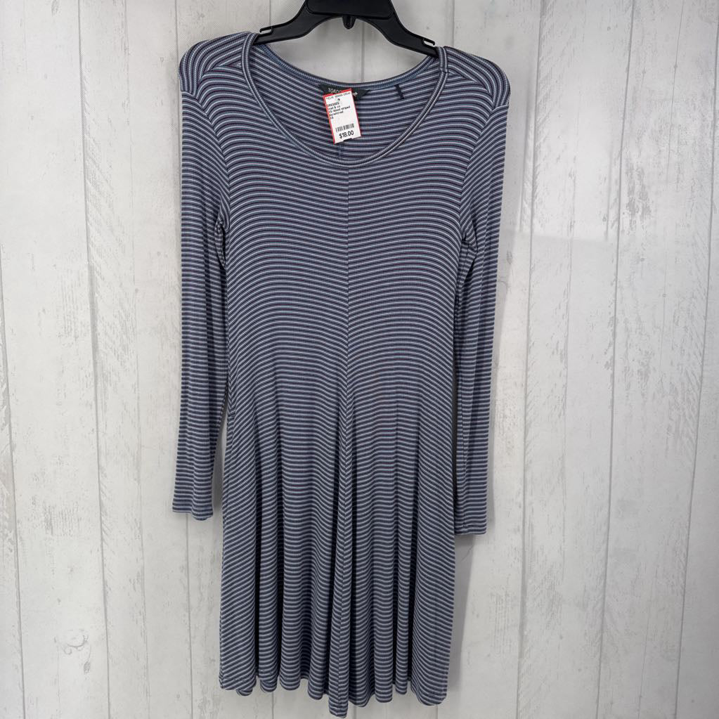 XS ribbed striped l/s dress