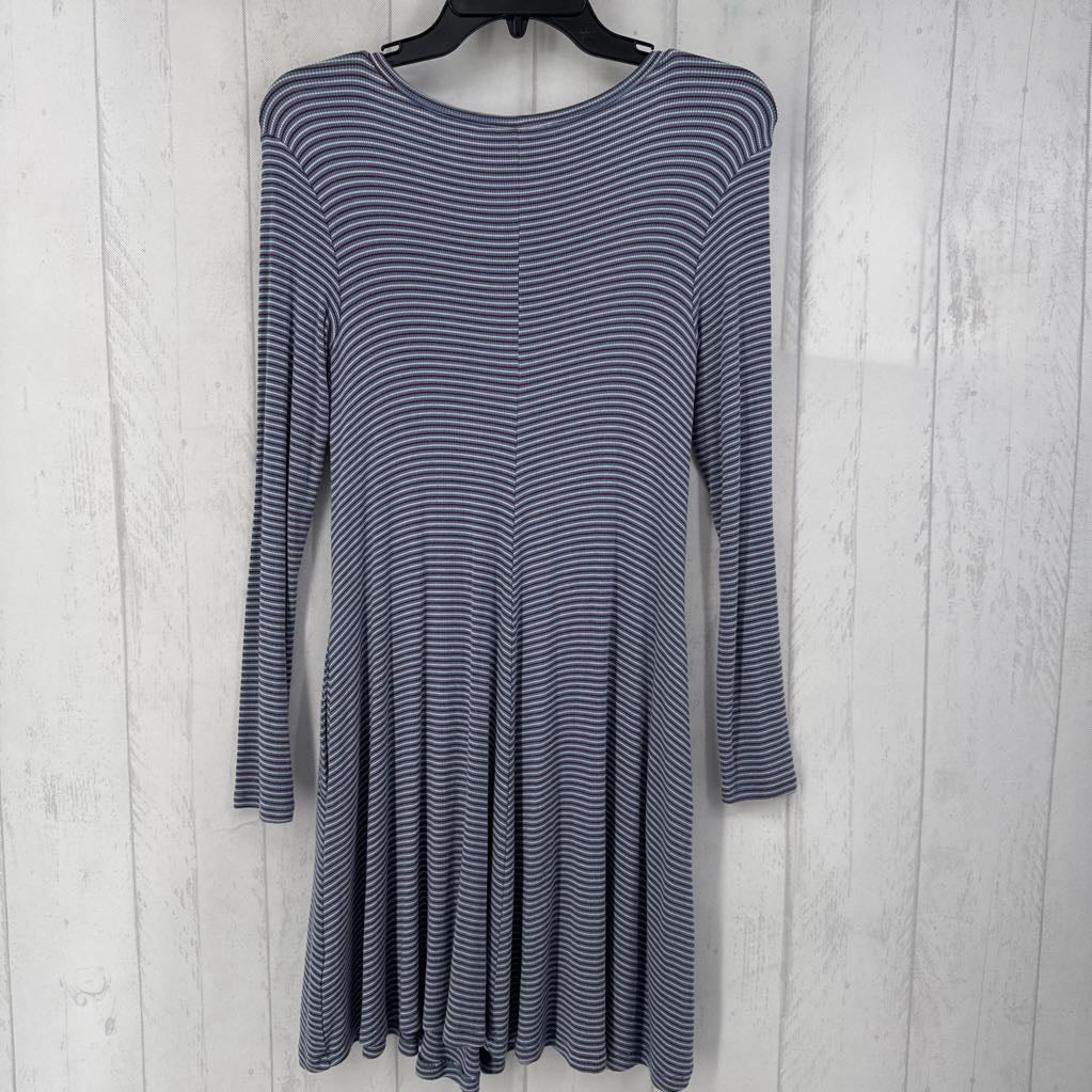 XS ribbed striped l/s dress