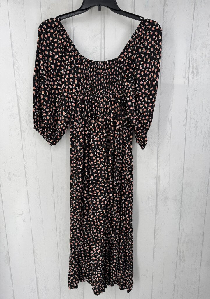 XS flo print 3/4 slv dress