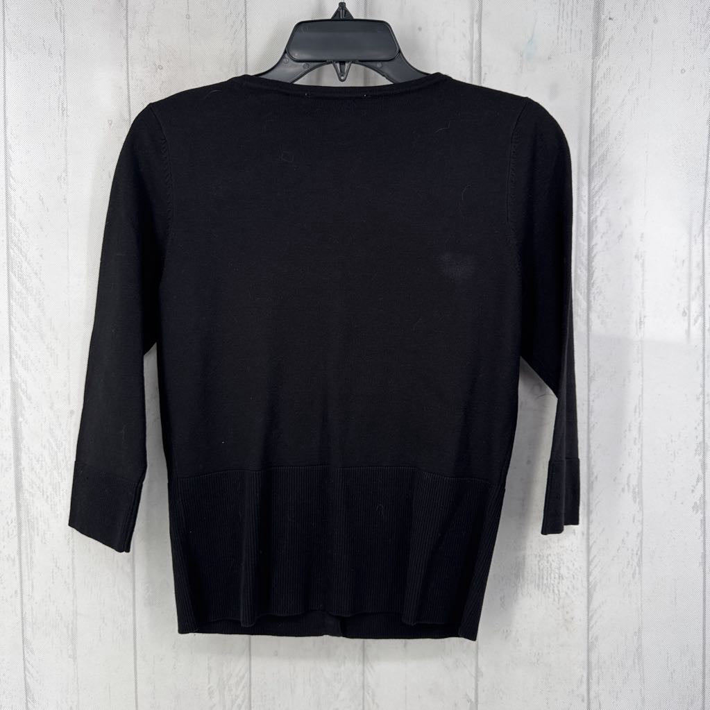 M elbow slv embellished button cardigan