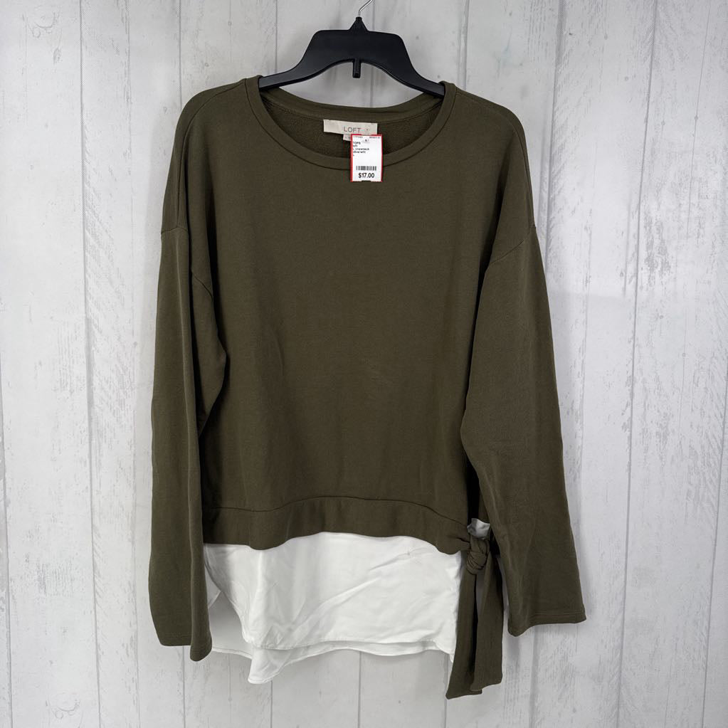 L crewneck layered l/s top