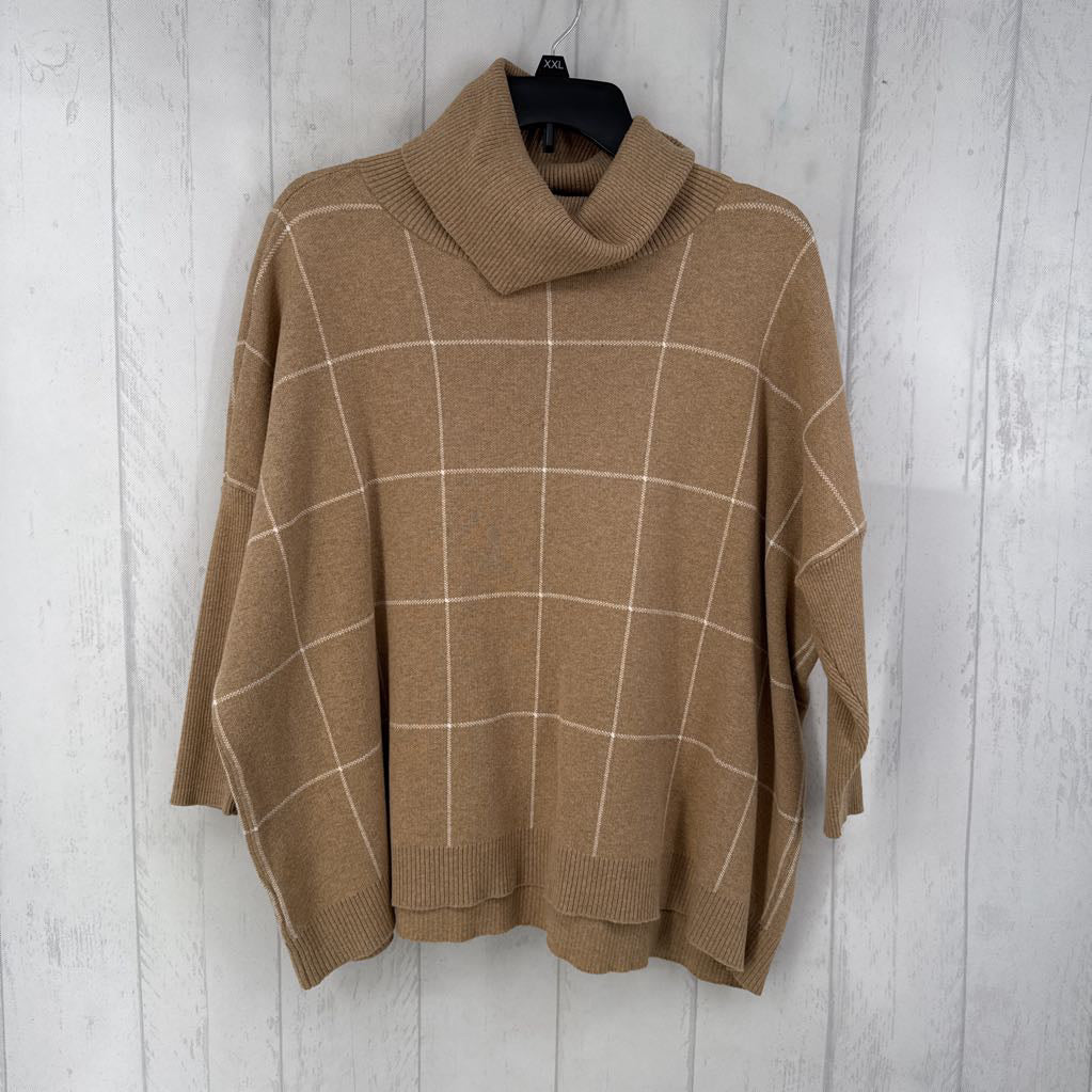 XS cowl neck drop shoulder sweater