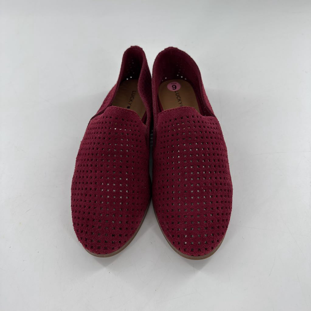 9 perforated slip-on flats