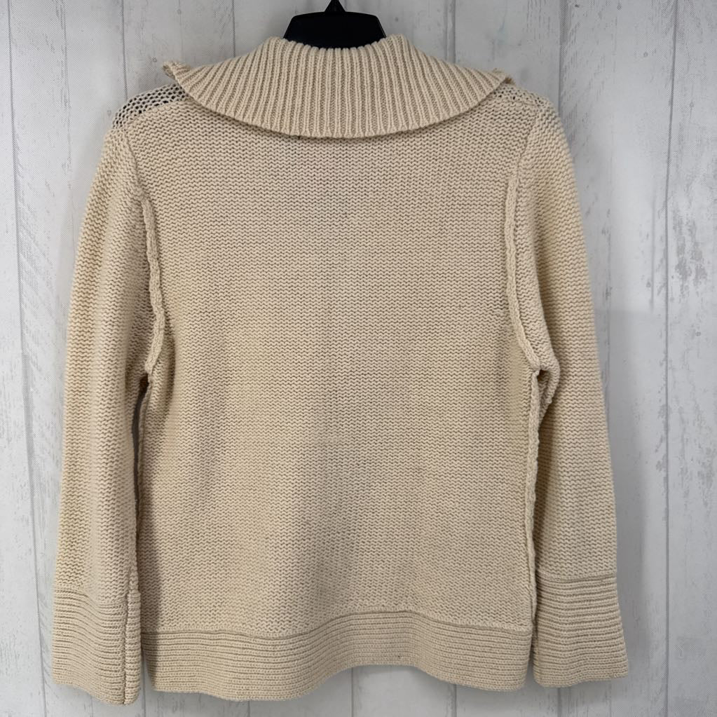 L zip-up wool sweater